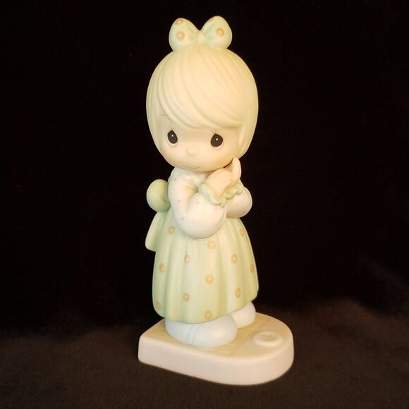 Vintage Precious Moments Porcelain Figurine 1999 "I'll Weight For You" #521469 - Picture 1 of 8